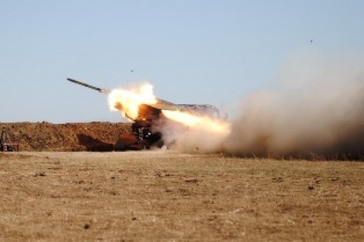 Военные запустили в воздух 150 снарядов. Фото пресс-службы ВМС Украины.