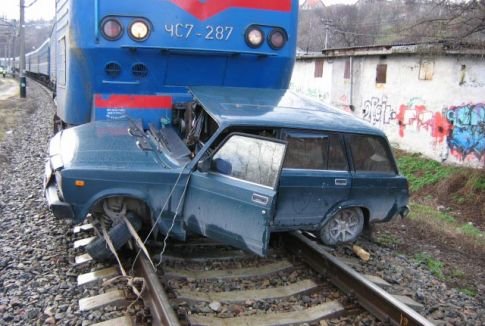 В Крыму автомобиль угодил под поезд. Фото: profi-forex.org 
