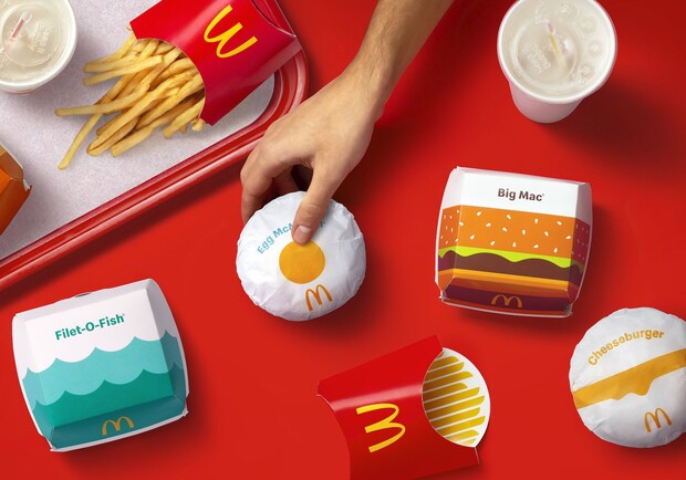 McDonald’s изменит дизайн упаковок. Фото: Pearlfisher