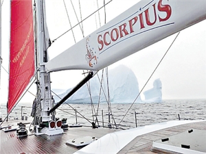 За прошедший год яхте «Скорпиус» выпало немало испытаний. Фото пресс-службы экспедиции.