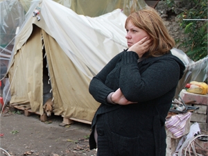 Из палатки на улице Виктория Пономарева на восьмом месяце беременности попала в больницу. Фото: КП-Крым.
