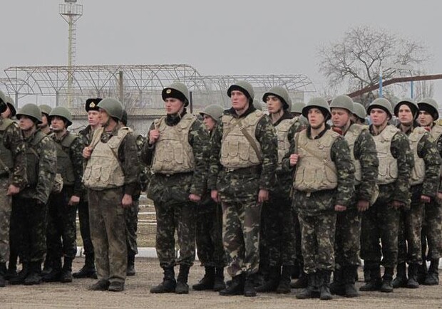 Украинские морпехи в Феодосии. Фото: kafanews.com