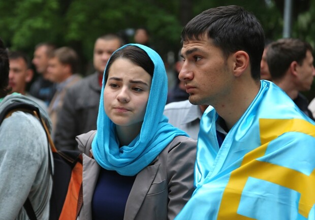 Акция памяти жертв депортации в Симферополе. Фото Новости Крыма