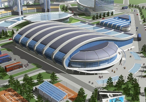 Новость - События - Смотри: в Симферополе строят спортивный дворец с двумя бассейнами